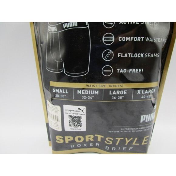 Puma Performance Men's Large Sport Style Boxer Briefs Dry Cell 3 Pack Blue - Picture 5 of 5